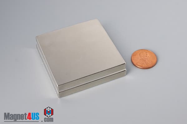 2" x 2" x 1/4" N40 Neodymium Block Magnet - photo 5
