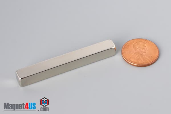 2" x 1/4" x 1/4" N45 Neodymium Block Magnet - photo 1