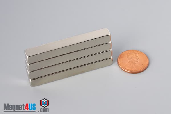 2" x 1/4" x 1/4" N45 Neodymium Block Magnet - photo 5