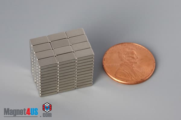 1/4" x 1/8" x 1/16" N52 Neodymium Block Magnet - photo 5