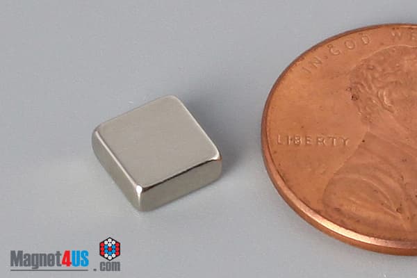 1/4" x 1/4" x 1/10" N45 Neodymium Block Magnet - photo 3