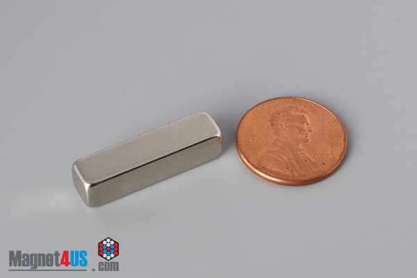 1/4" x 1/4" x 1" N52 Neodymium Block Magnet