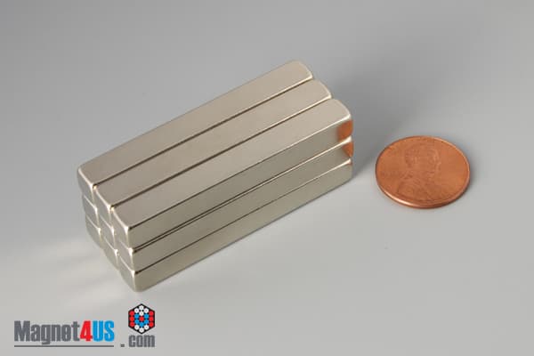 1/4" x 1/4" x 2" N45 Neodymium Block Magnet - photo 5