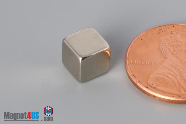 1/4" x 1/4" x 1/4" N40 Neodymium Block Magnet - photo 3