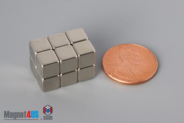 1/4" x 1/4" x 1/4" N40 Neodymium Block Magnet - photo 5