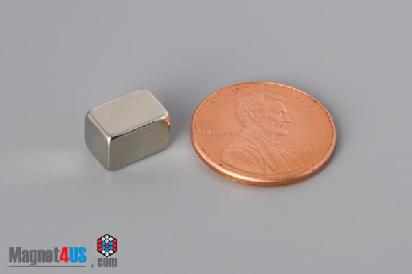 1/4" x 1/4" x 3/8" N52 Neodymium Block Magnet - photo 1