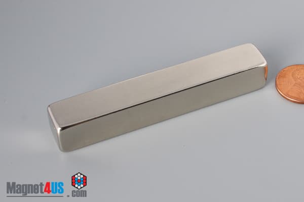3" x 1/2" x 1/2" N40 Neodymium Block Magnet - photo 3