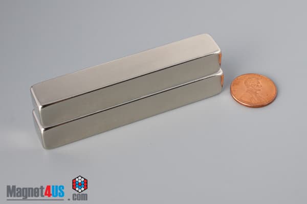 3" x 1/2" x 1/2" N40 Neodymium Block Magnet - photo 5