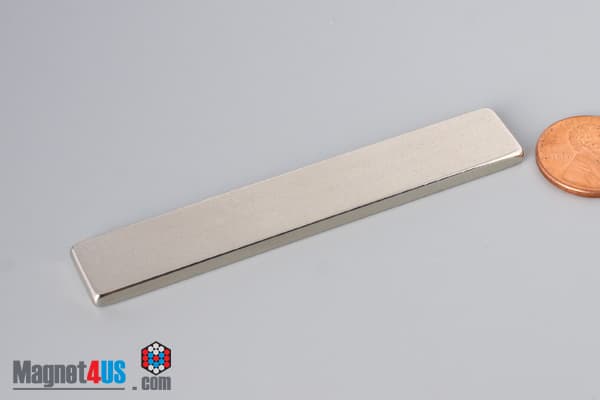 3" x 1/2" x 1/8" N40 Neodymium Block Magnet - photo 3