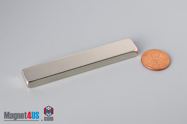 3" x 1/2" x 1/4" N40 Neodymium Block Magnet