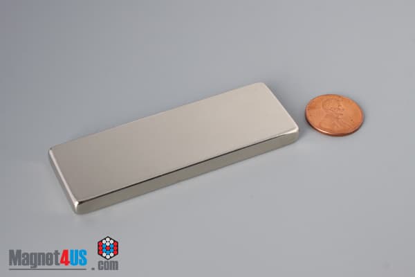 3" x 1" x 1/4" N40 Neodymium Block Magnet