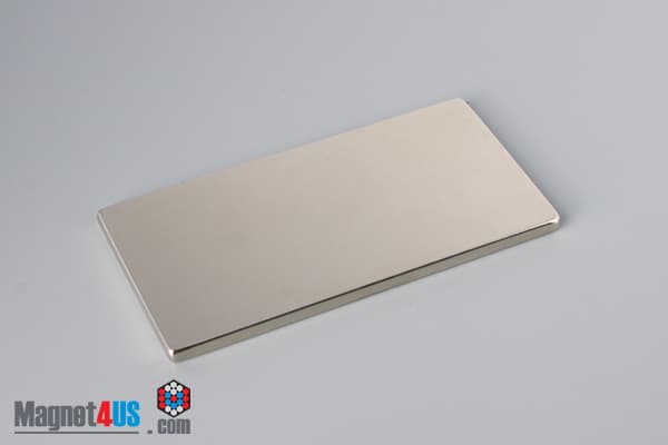 3" x 1 1/2" x 1/8" N45 Neodymium Block Magnet - photo 2