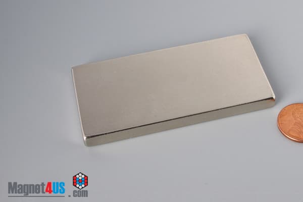 3" x 1 1/2" x 1/4" N45 Neodymium Block Magnet - photo 3