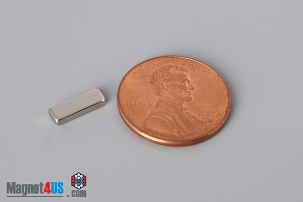 3/8" x 1/8" x 1/16" N45 Neodymium Block Magnet - photo 1