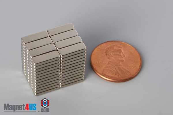 3/8" x 1/8" x 1/16" N45 Neodymium Block Magnet - photo 5