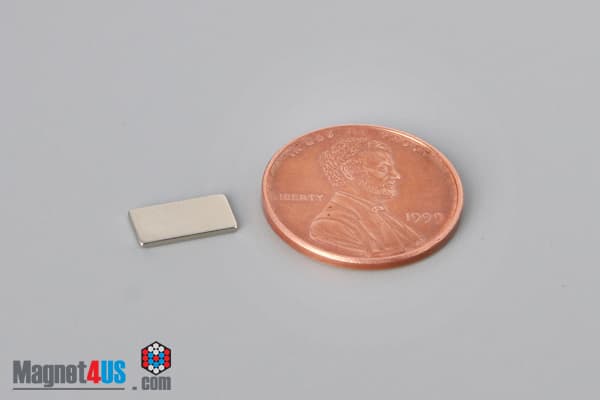 3/8" x 3/16" x 1/32" N40 Neodymium Block Magnet