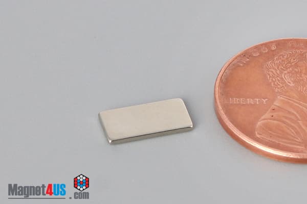3/8" x 3/16" x 1/32" N40 Neodymium Block Magnet - photo 3