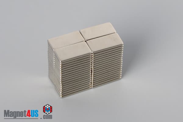 3/8" x 3/16" x 1/32" N40 Neodymium Block Magnet - photo 4