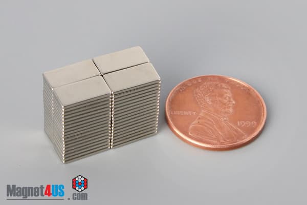 3/8" x 3/16" x 1/32" N40 Neodymium Block Magnet - photo 5