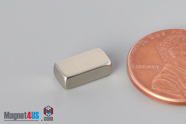 3/8" x 3/16" x 1/8" N45 Neodymium Block Magnet - photo 3