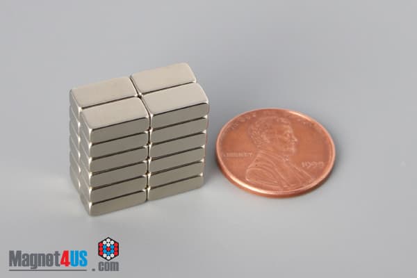 3/8" x 3/16" x 1/8" N45 Neodymium Block Magnet - photo 5