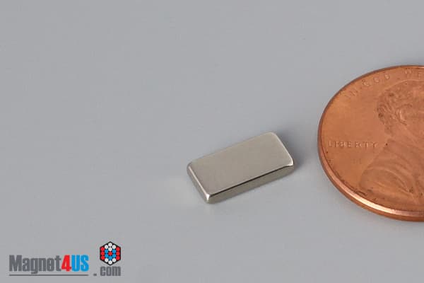 3/8" x 1/4" x 1/16" N45 Neodymium Block Magnet - photo 3