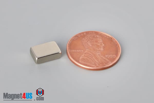3/8" x 1/4" x 1/8" N45 Neodymium Block Magnet