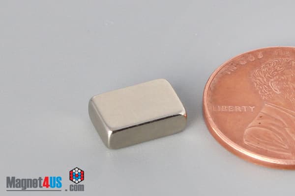 3/8" x 1/4" x 1/8" N45 Neodymium Block Magnet - photo 3