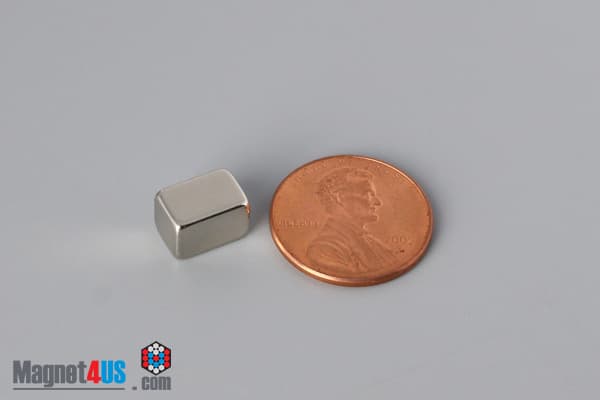 3/8" x 1/4" x 1/4" N45 Neodymium Block Magnet