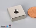 3/4" x 3/4" x 1/4" #6 N42 Countersunk Magnet - photo 3
