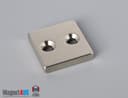 1" x 1" x 3/16" #6 N42 Countersunk Magnet - photo 1