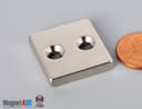 1" x 1" x 3/16" #6 N42 Countersunk Magnet - photo 3
