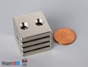 1" x 1" x 3/16" #6 N42 Countersunk Magnet - photo 5