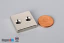 1" x 1" x 3/16" #6 N42 Countersunk Magnet - photo 8
