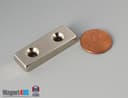 1 1/2" x 1/2" x 1/4" #6 N42 Countersunk Magnet - photo 2