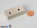 2" x 1" x 1/2" #8 N42 Countersunk Magnet - photo 2