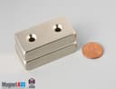 2" x 1" x 1/2" #8 N42 Countersunk Magnet - photo 6