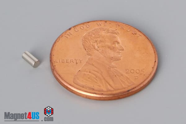 1/16" dia. x 1/8" N40 Neodymium Cylinder Magnet
