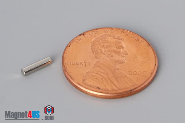 1/16" dia. x 1/4" N40 Neodymium Cylinder Magnet
