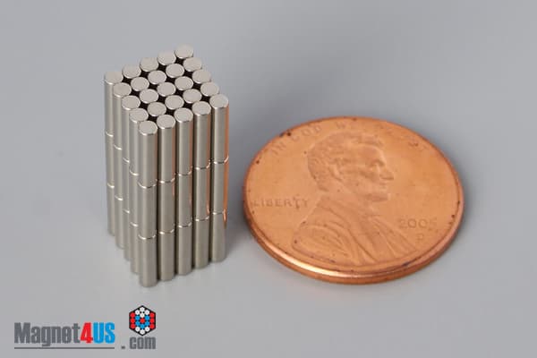 1/16" dia. x 1/4" N40 Neodymium Cylinder Magnet - photo 5