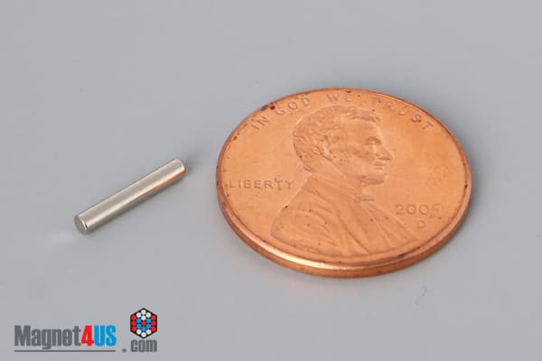 1/16" dia. x 3/8" N40 Neodymium Cylinder Magnet - photo 1