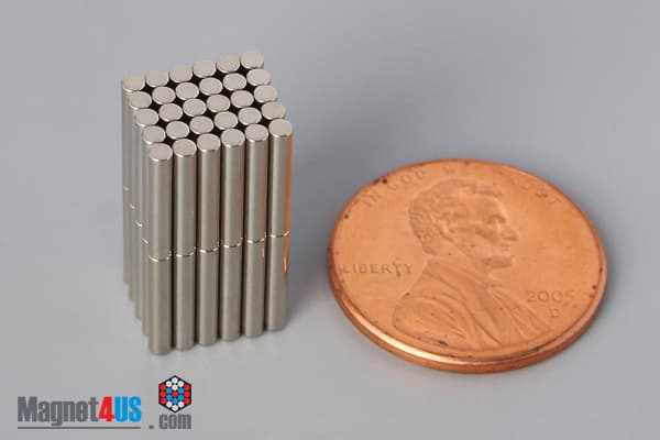1/16" dia. x 3/8" N40 Neodymium Cylinder Magnet - photo 5