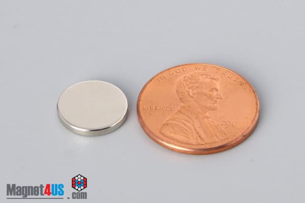 7/16" dia. x 1/16" N40 Neodymium Disc Magnet
