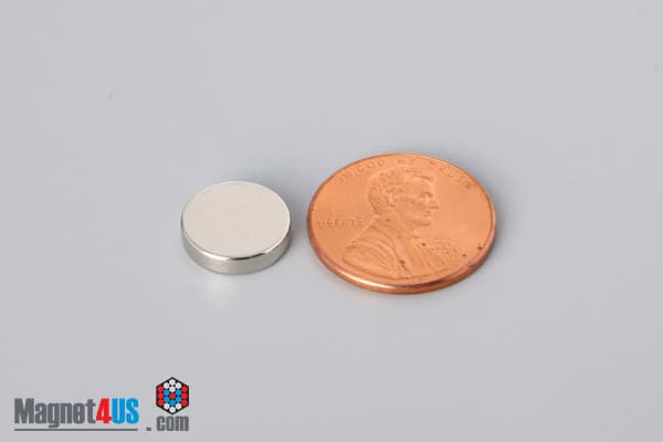 7/16" dia. x 1/10" N45 Neodymium Disc Magnet