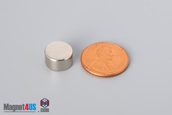7/16" dia. x 1/4" N45 Neodymium Disc Magnet