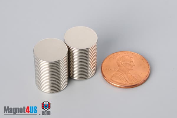 1/2" dia. x 1/32" N40 Neodymium Disc Magnet - photo 5