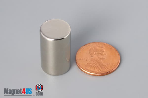 1/2" dia. x 3/4" N40 Neodymium Cylinder Magnet