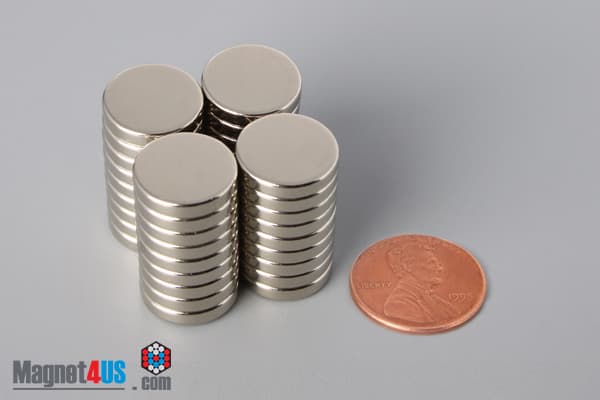 1/2" dia. x 1/10" N40 Neodymium Disc Magnet - photo 5