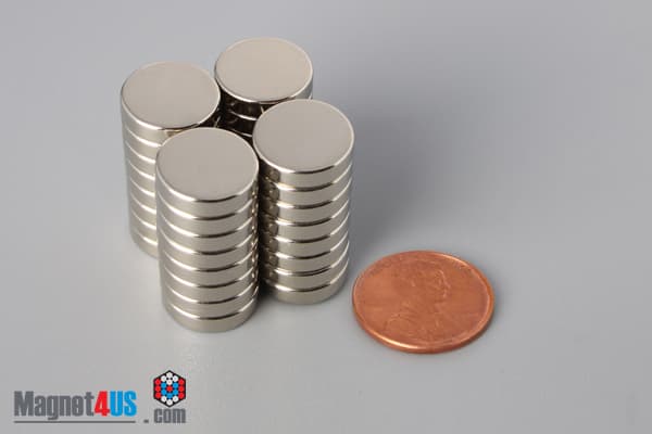 1/2" dia. x 1/8" N45 Neodymium Disc Magnet - photo 5