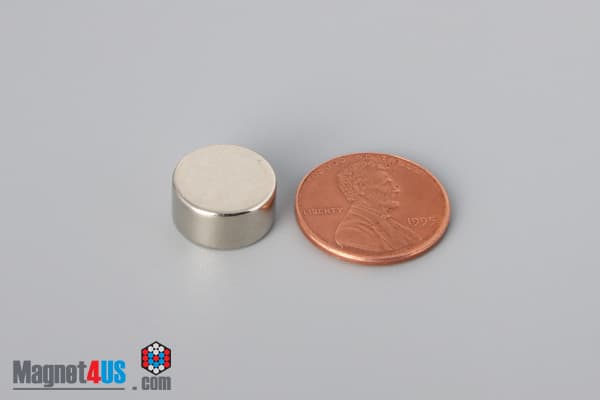 1/2" dia. x 1/4" N40 Neodymium Disc Magnet